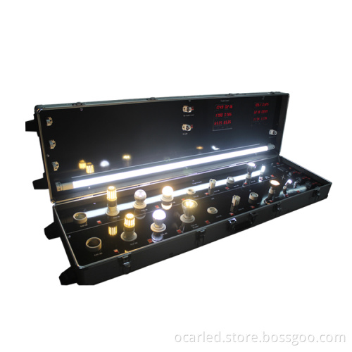 Custom LED Bulb Tester Box for E27, E14, MR16, GU10, T8, T5 LED Lights